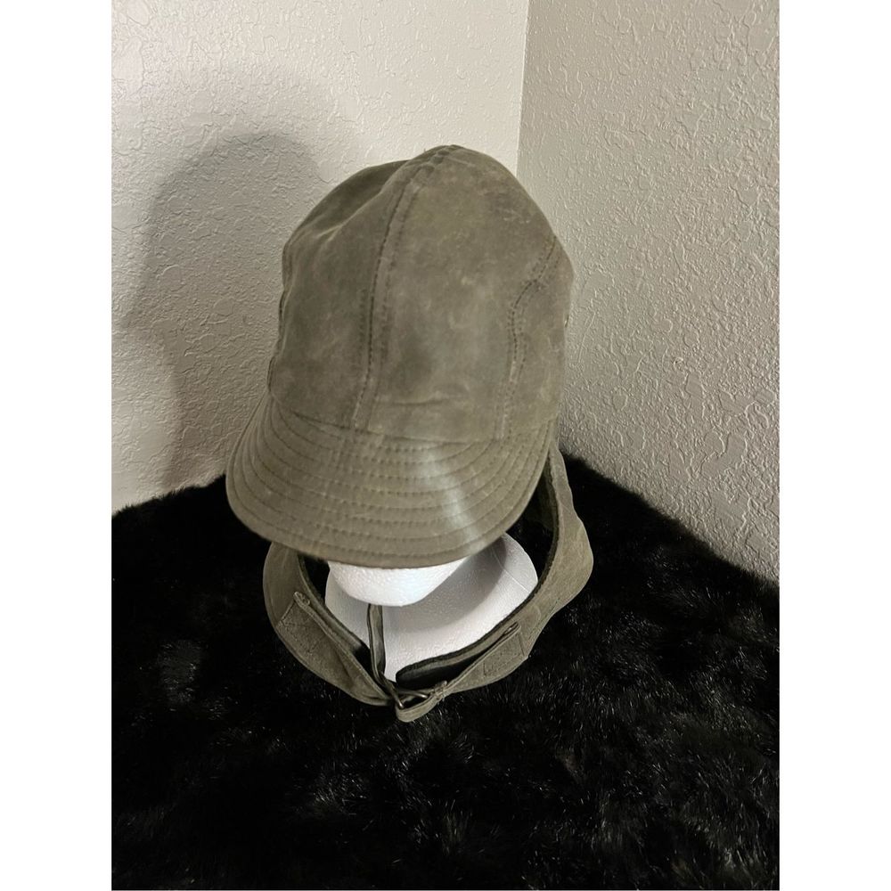 Vintage Genuine Filson Wax Cotton Tin Cloth Windfowl EarFlap Hat Mens Size M